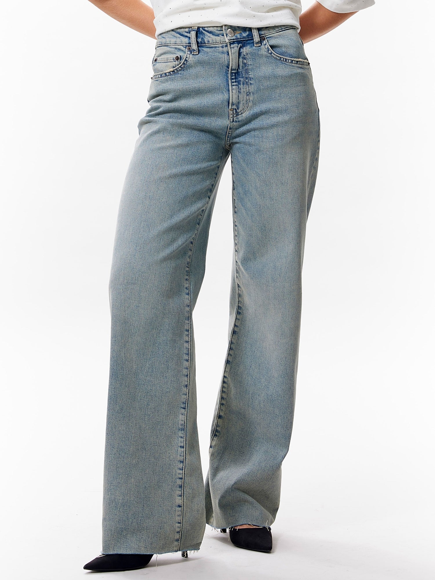Loose fit tinted jeans | Tinted Blue