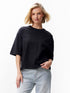 Loose fit Tshirt met strass | Black