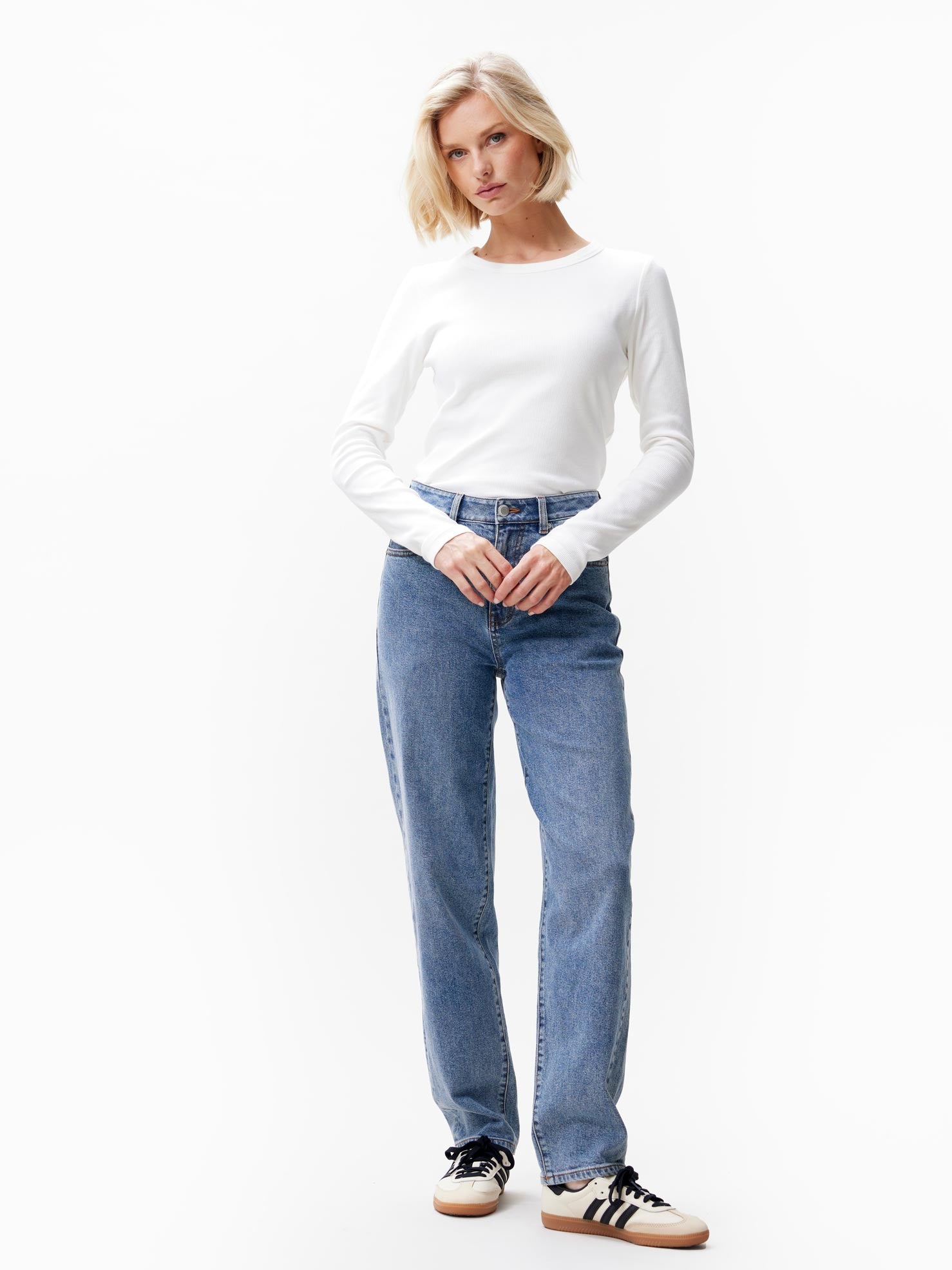 Chelsie Rib Top Offwhite