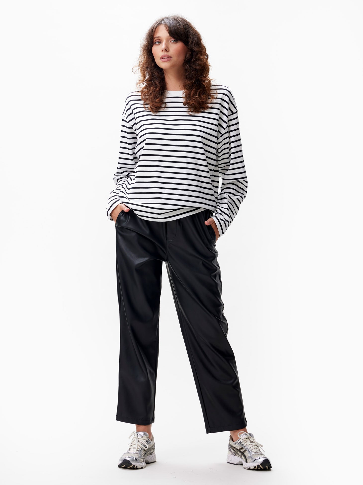 Vegan leather broek | Black