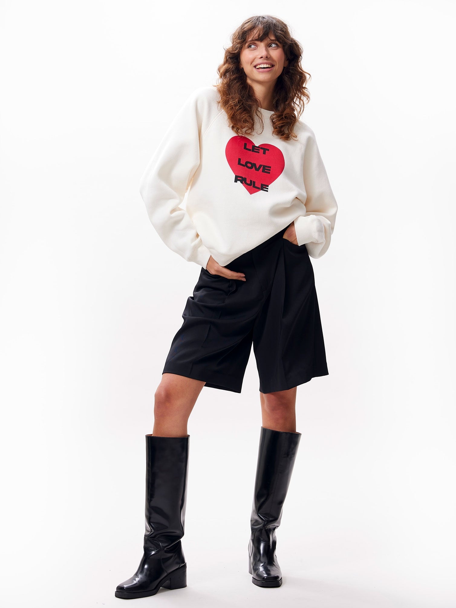Sweater met graphic | Egret