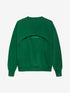 Sweater met open rug detail | Verdant Green