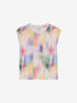 Folded shoulder printed singlet | Ultra Marine