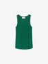 Scoop neck rib singlet | Verdant Green