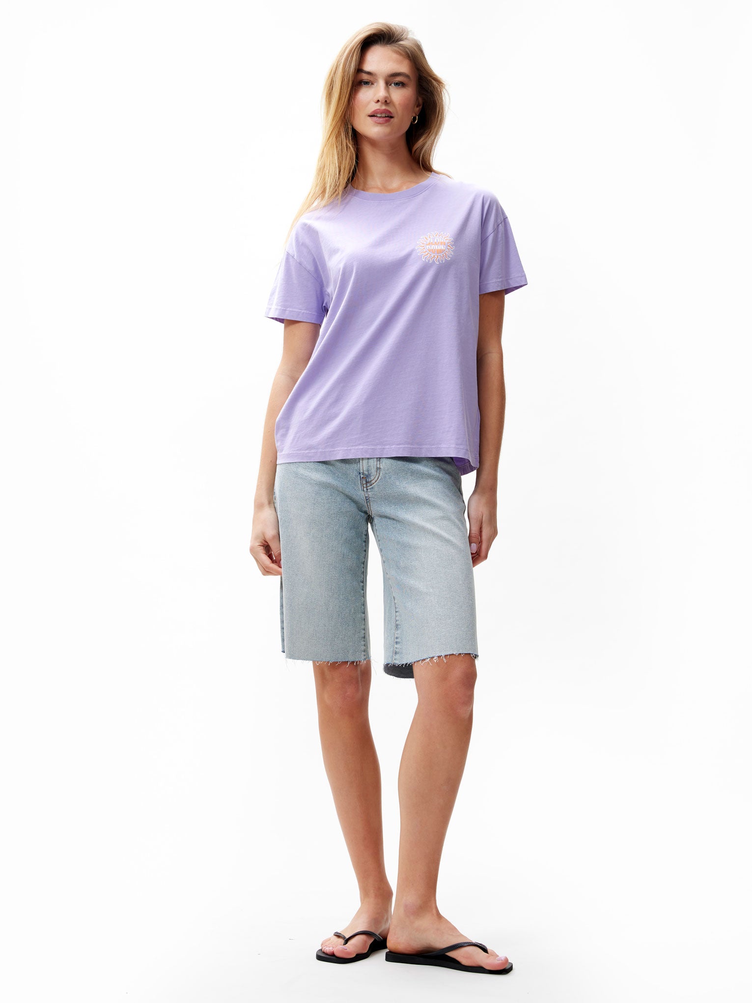 Tshirt met graphic | Purple Sky