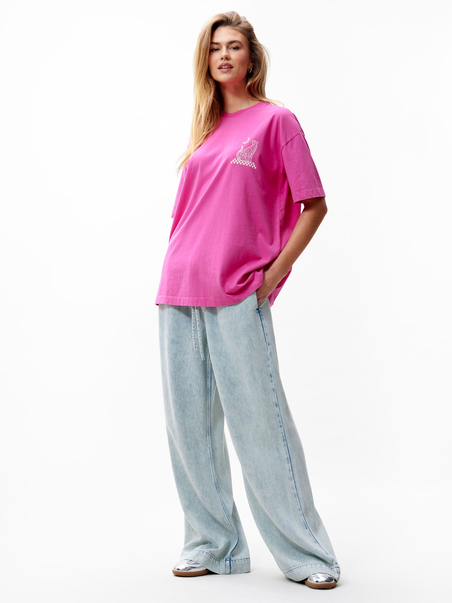 Oversized Tshirt met graphic | Pink Lemonade