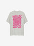 Oversized graphic Tshirt | Light Grey Melange