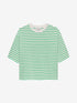 Striped loose fit Tshirt | Island green