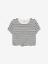 Tshirt met tuck in effect | Black