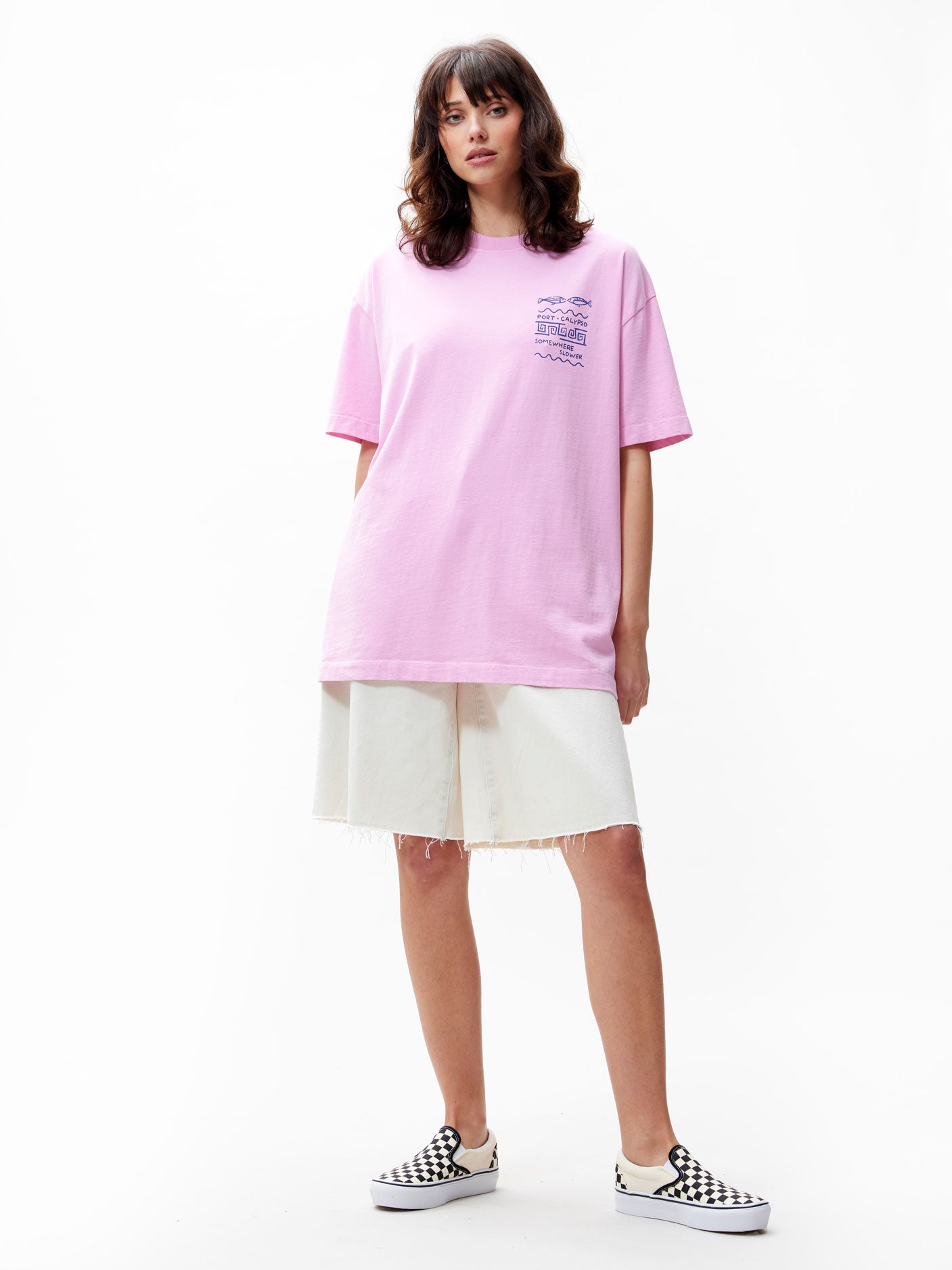 Oversized Tshirt met graphic | Pink