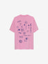 Oversized Tshirt met graphic | Pink