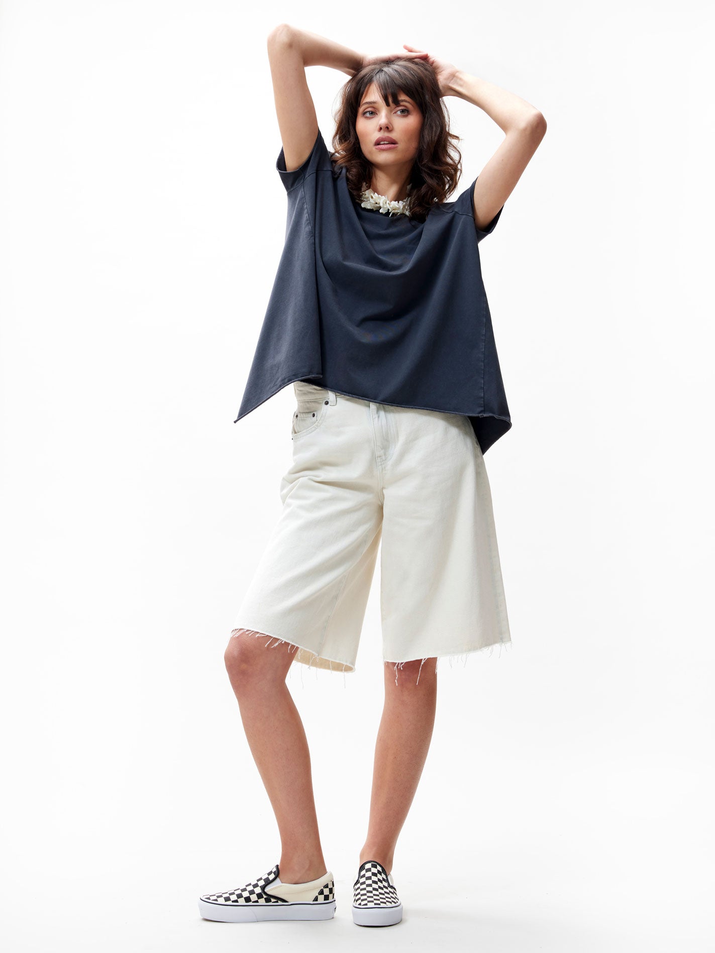 Tshirt met back detail | Carbon