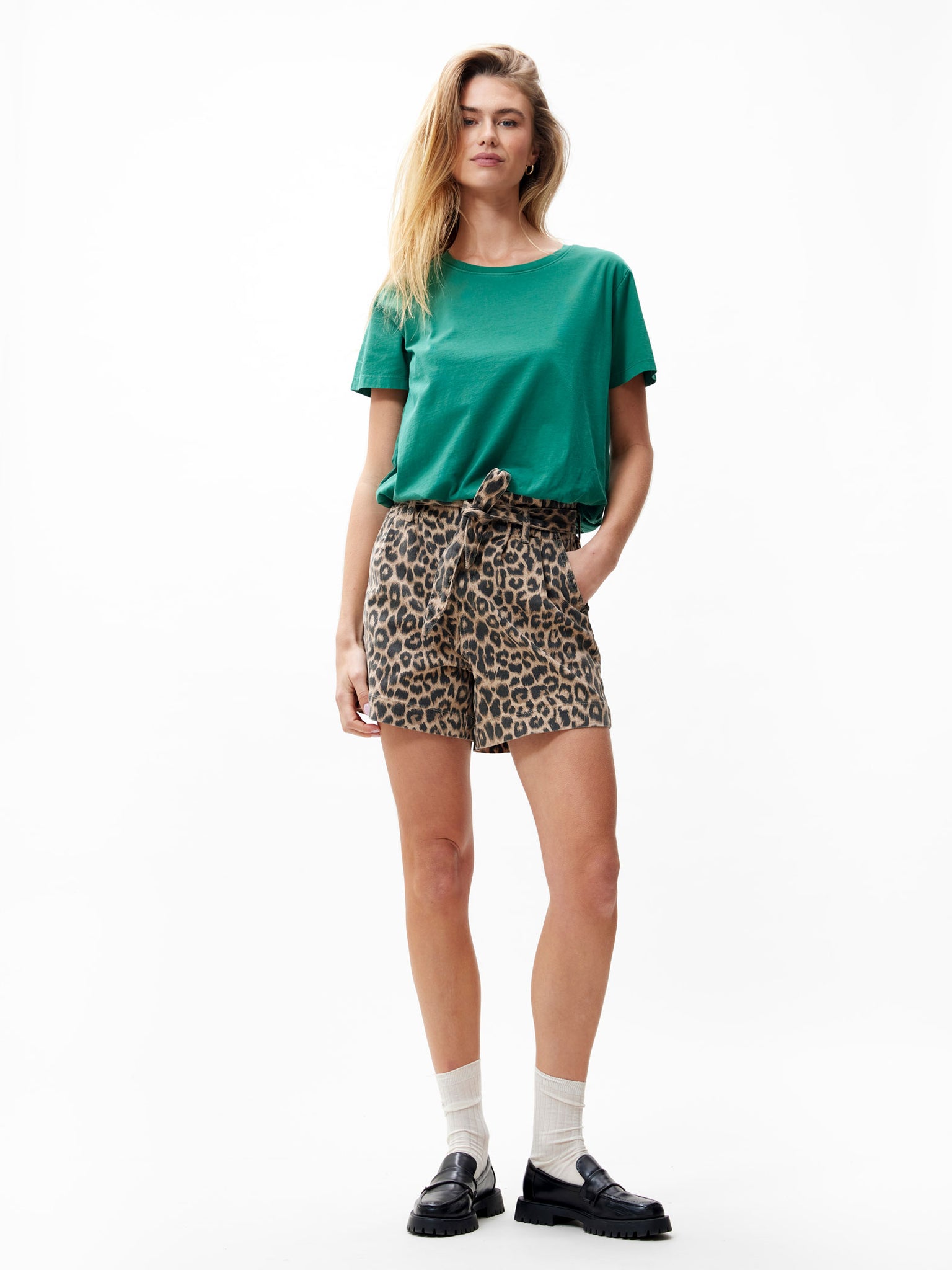 Washed tuck in Tshirt | Verdant Green