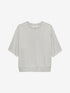 Sweater met korte mouw | Light Grey Melange
