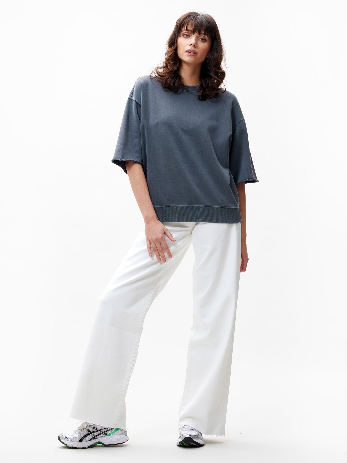 Sweater met korte mouw | Carbon
