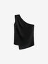 Asymetric textured top | Black