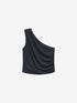 Asymetric smock top | Dark Grey