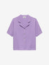 Resort textured blouse | Purple Sky