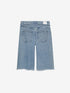 Loose fit fringed jorts | Starlight Blue