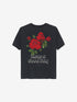 Tshirt met graphic | Faded Dark Grey
