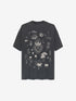 Oversized graphic Tshirt | Faded Dark Grey
