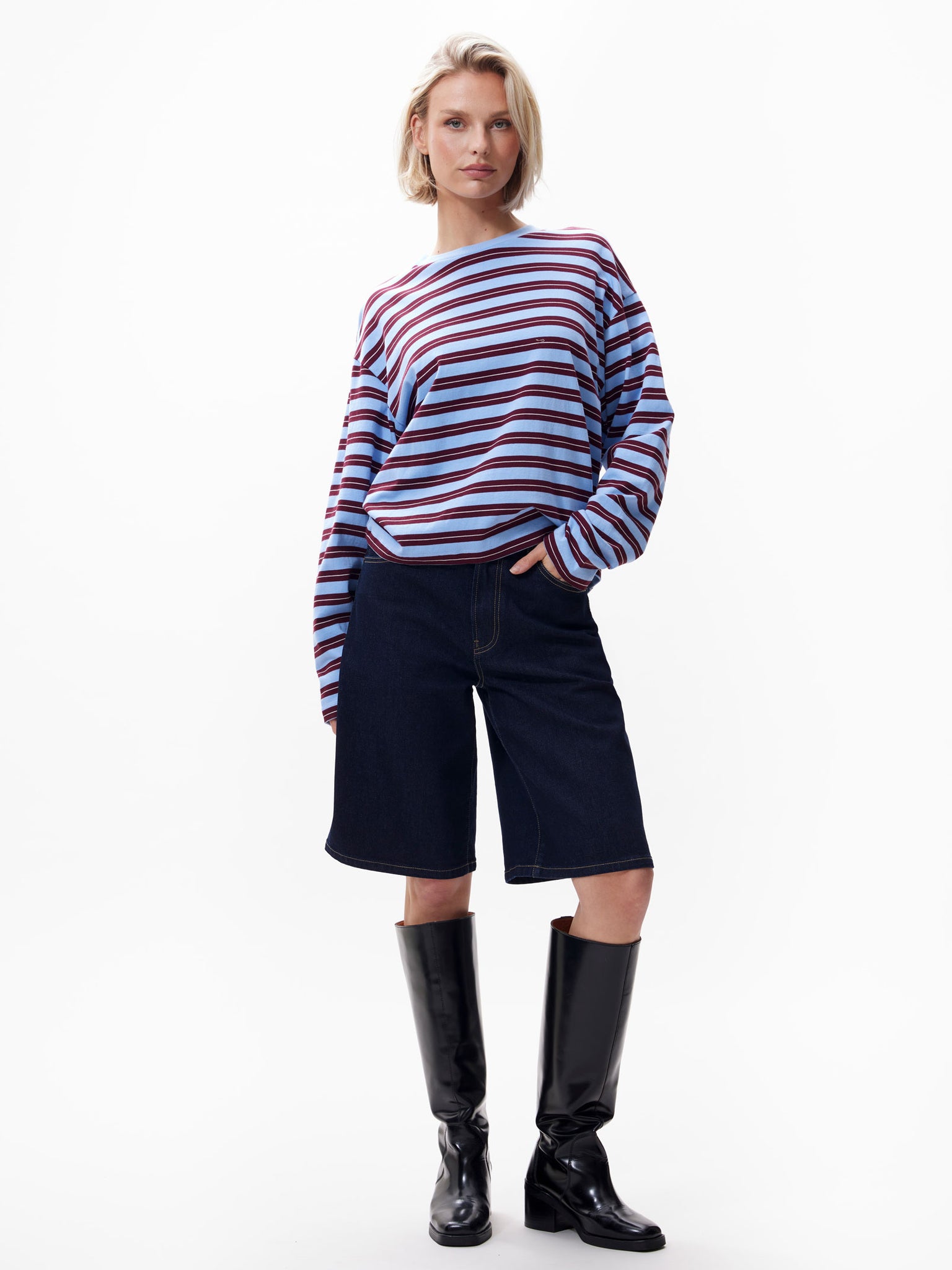 Striped long sleeve | Brunnera Blue