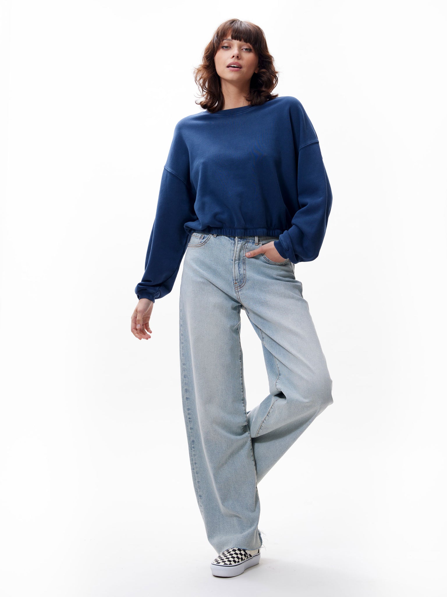 Sweater met elastic waist | Black Iris