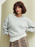 Sweater met Vneck | Grey Melange