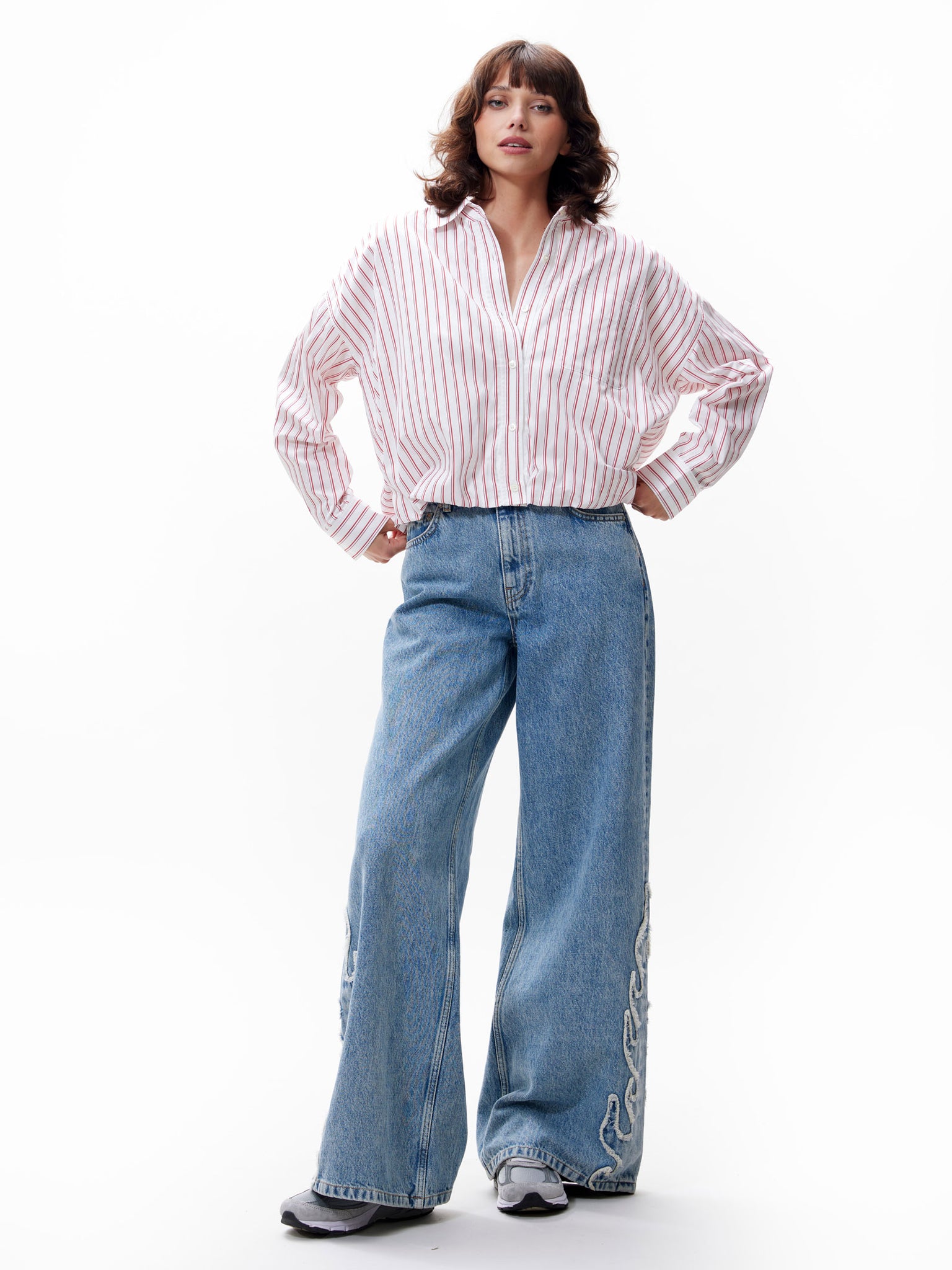 Tuck in blouse | Ribbon Red