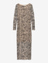Mesh zebra dress | Sand