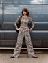 Loose fit zebra jeans | Sand