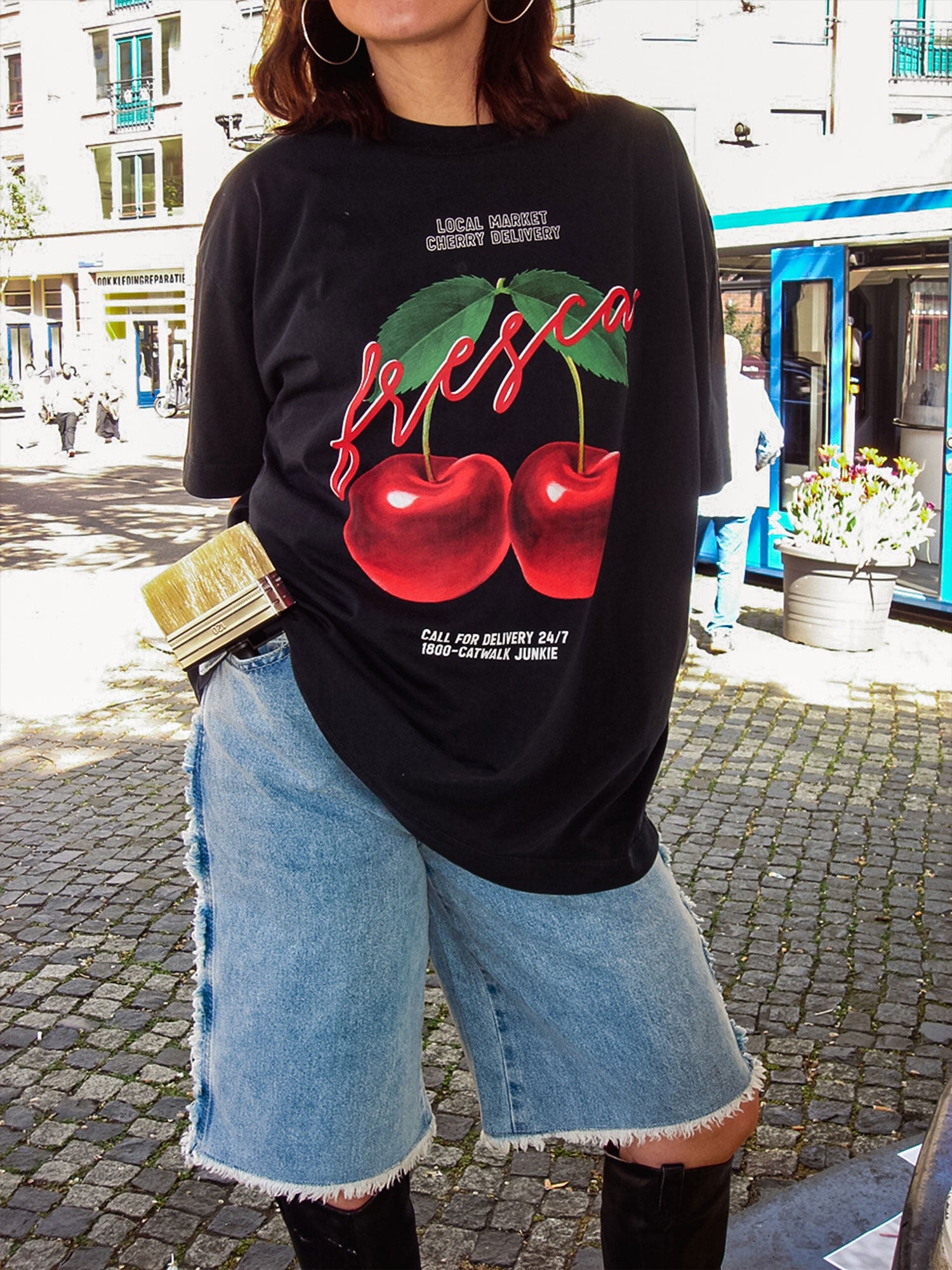 Oversized Tshirt met graphic | Dark Grey