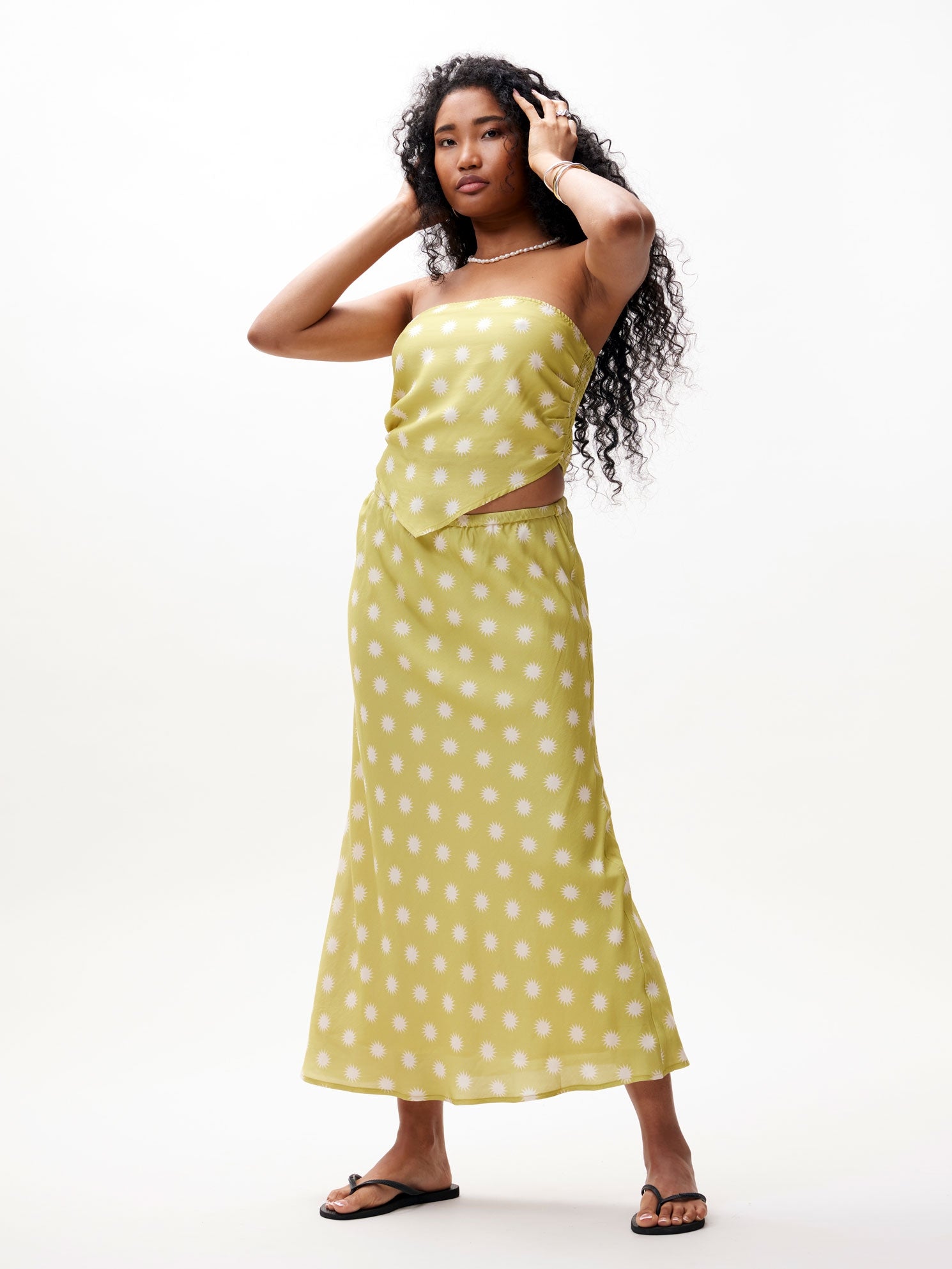 🌴☀️Yellow Sunshine Palm Skirt🍋✨
