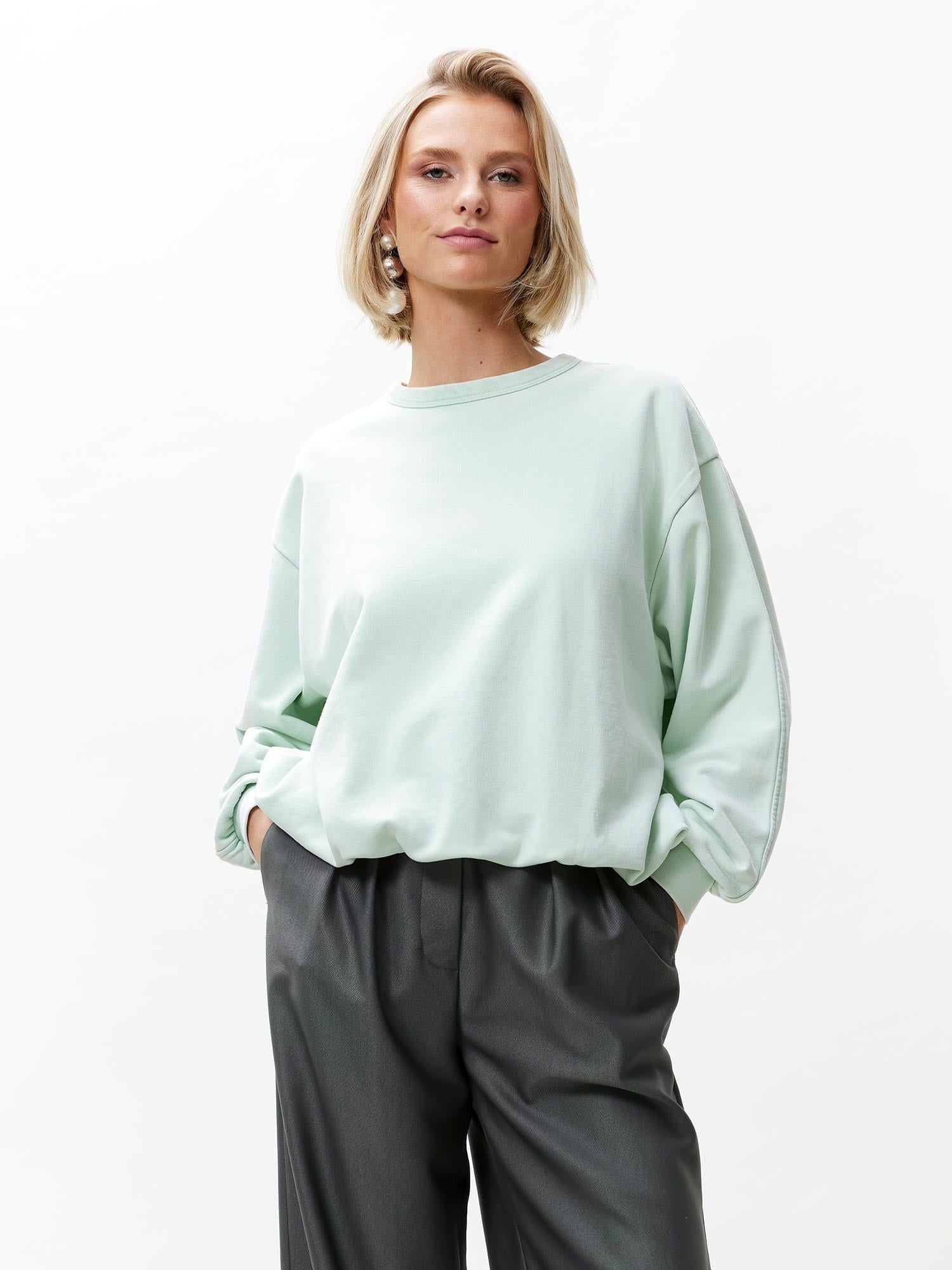 Tuck in sweater | Gossamer Green