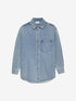 Denim jacket with frayed details | Starlight Blue