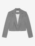 cropped blazer | Light Gray Melange