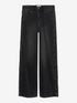 Loose fit jeans with lace detail | Washed Black