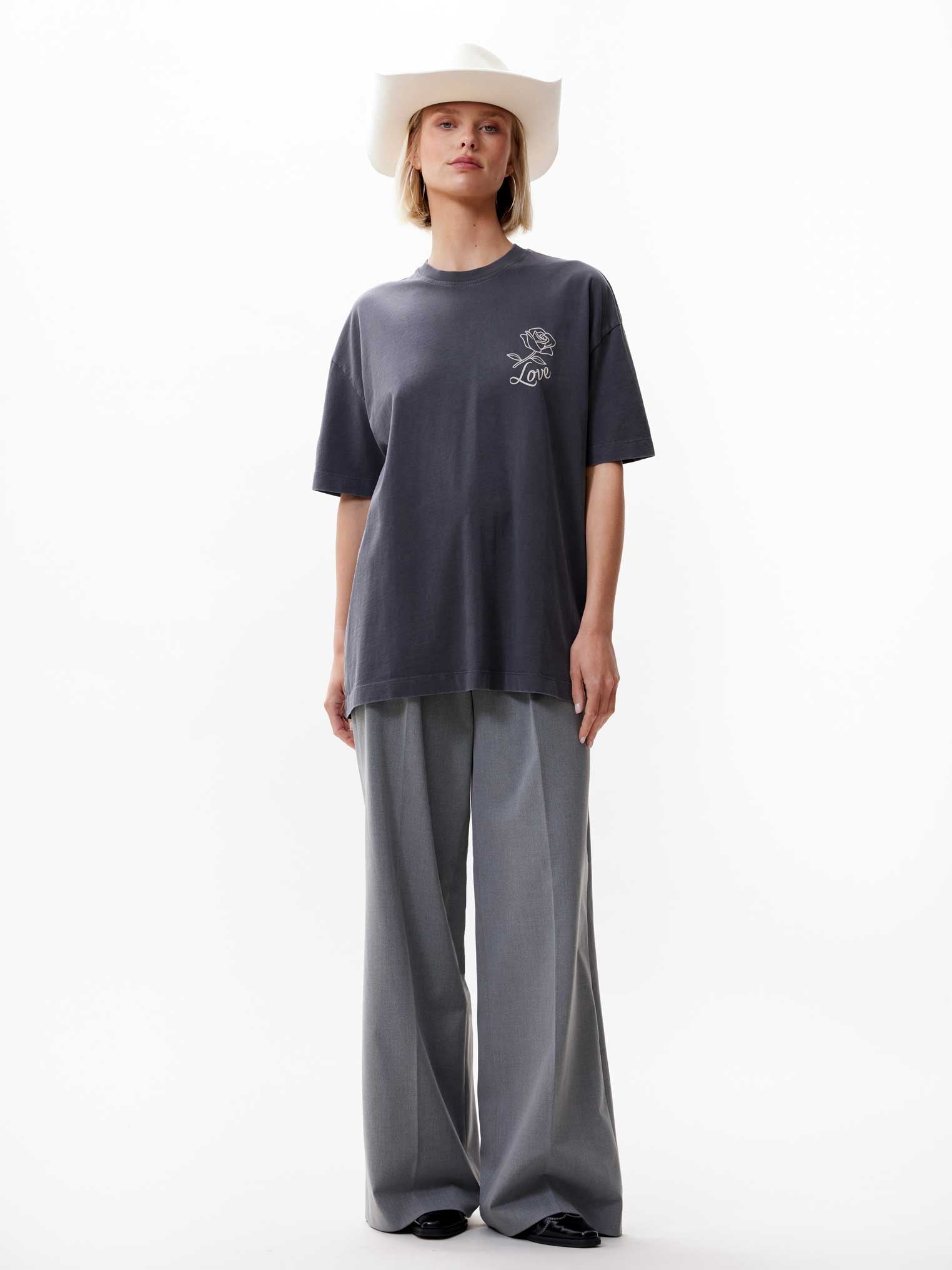 T-shirt oversize en modal carbone Parma main image 0