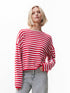 Knitted sweater Soft Stripe | Ribbon Red