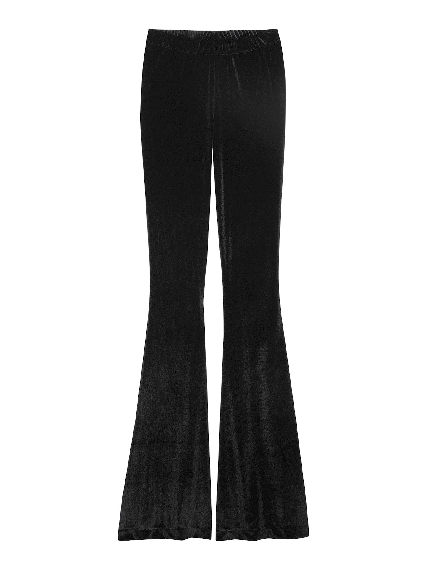 Flare Broek Velvet Woodstock | Black