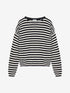 Gebreide trui Soft Stripe | Black
