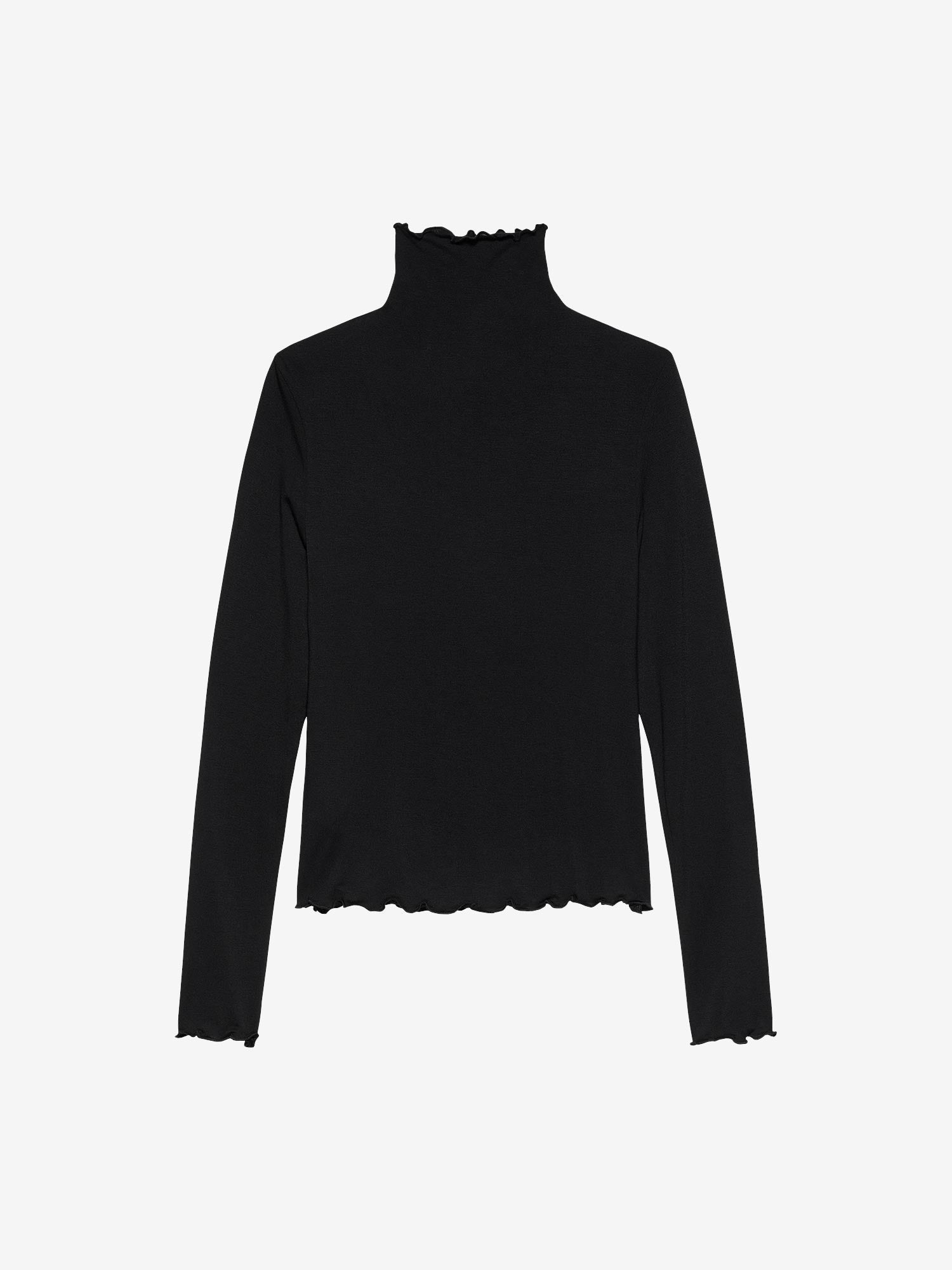 turtle neck long sleeve | Black