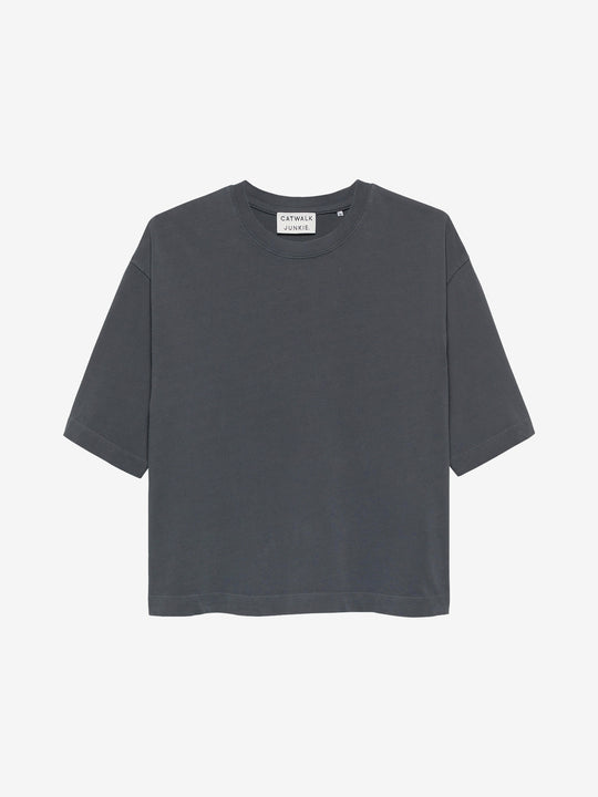 Tshirt met losvallende pasvorm | Carbon