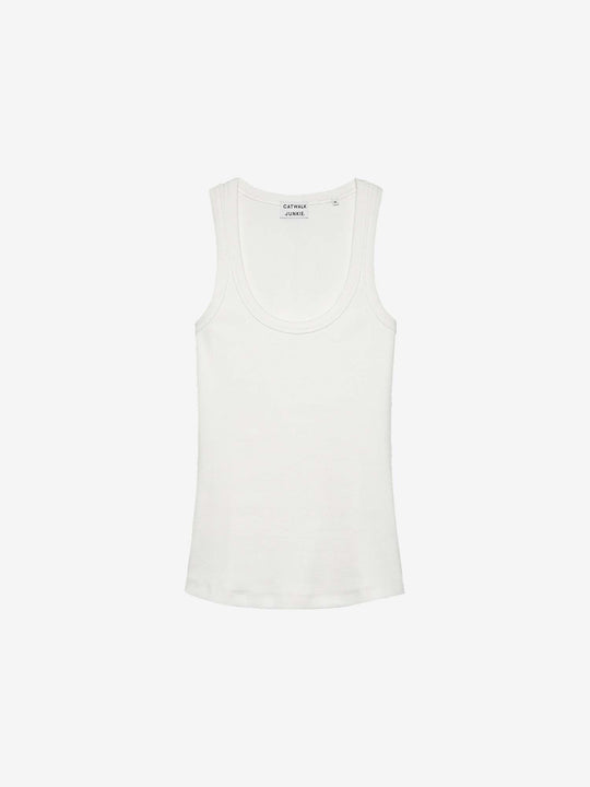 Scoop neck rib singlet | Off White