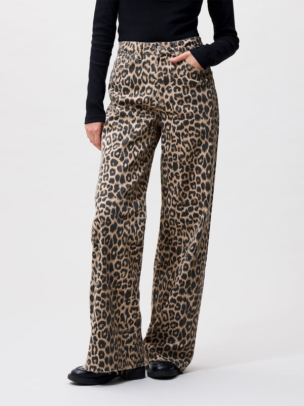 Loose fit jeans leopard | Grey Morn