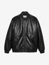 Leather bomber jacket | Black