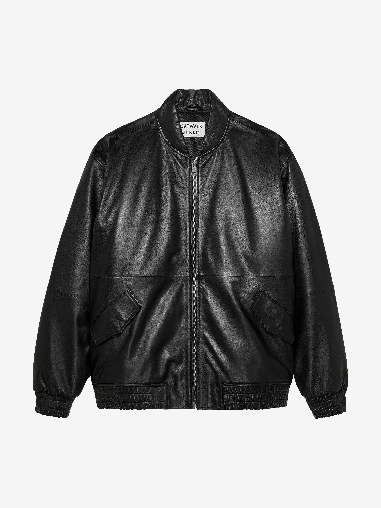 Leather bomber jacket | Black – Catwalk Junkie