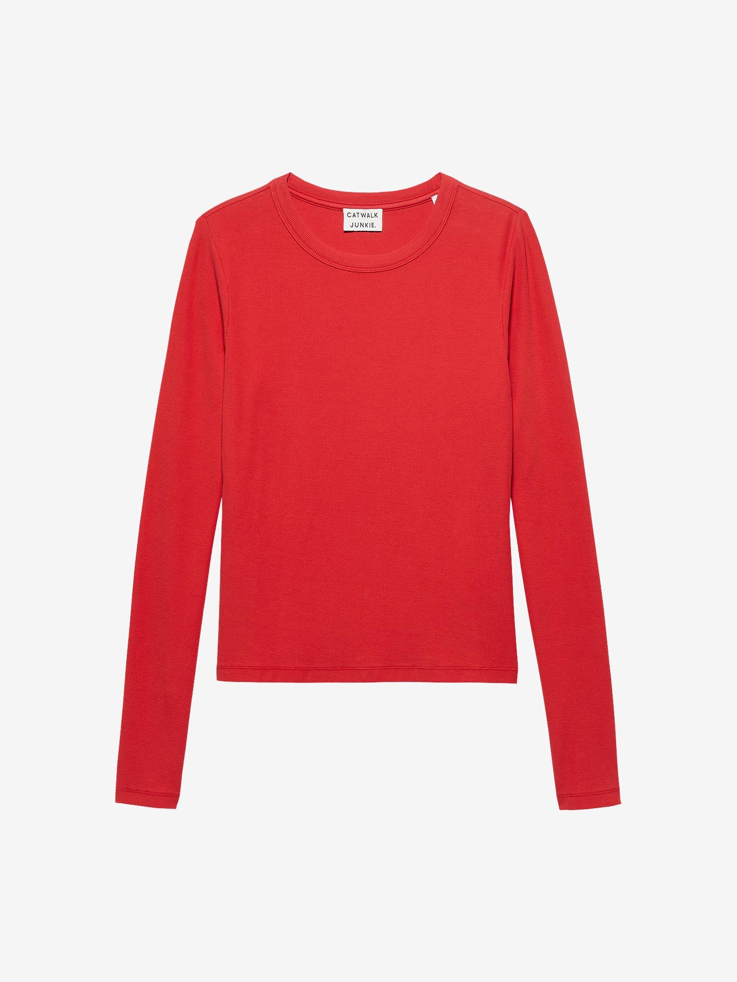 Rib long sleeve | Ribbon Red