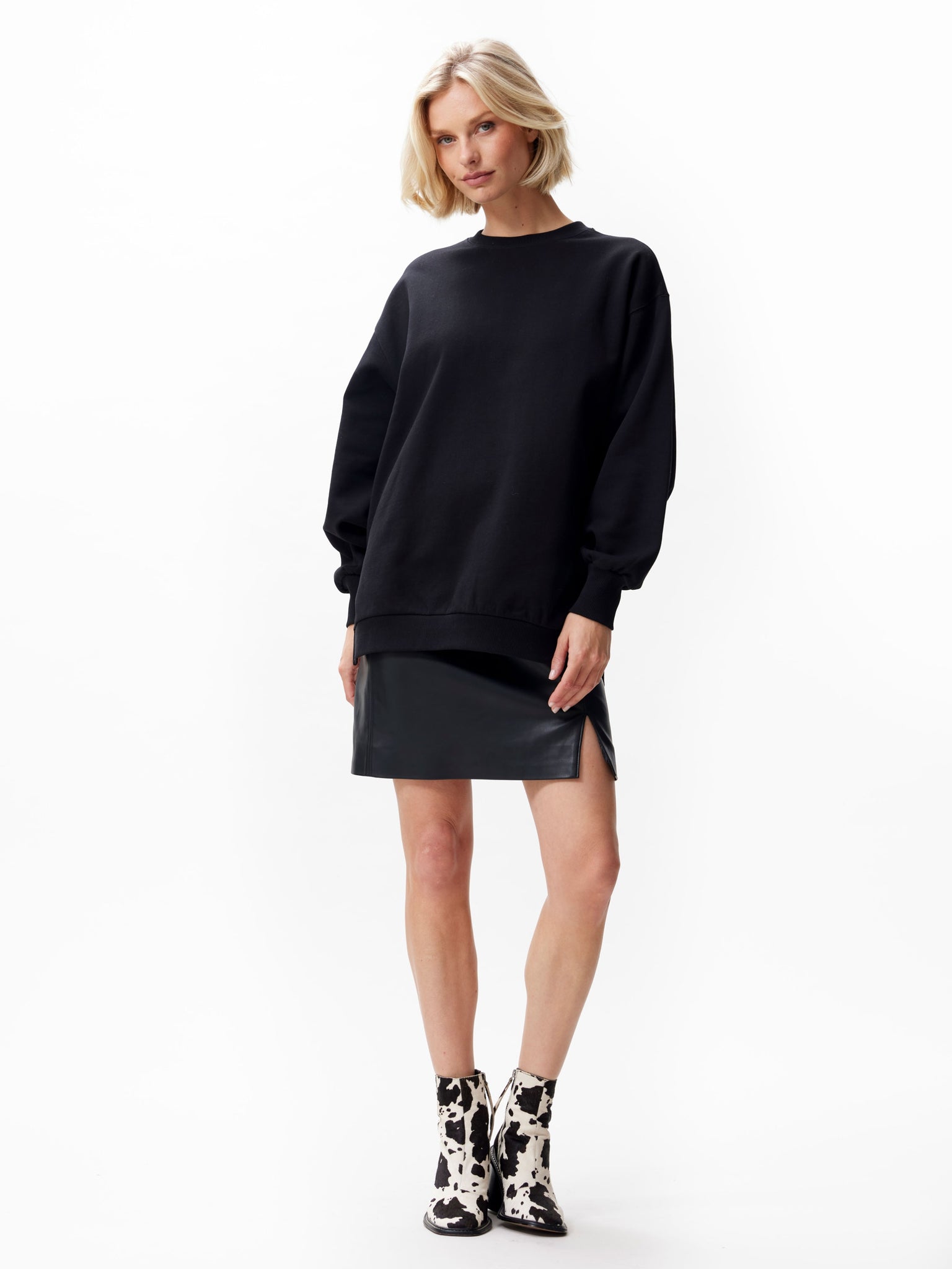 entspannter Pullover | Schwarz