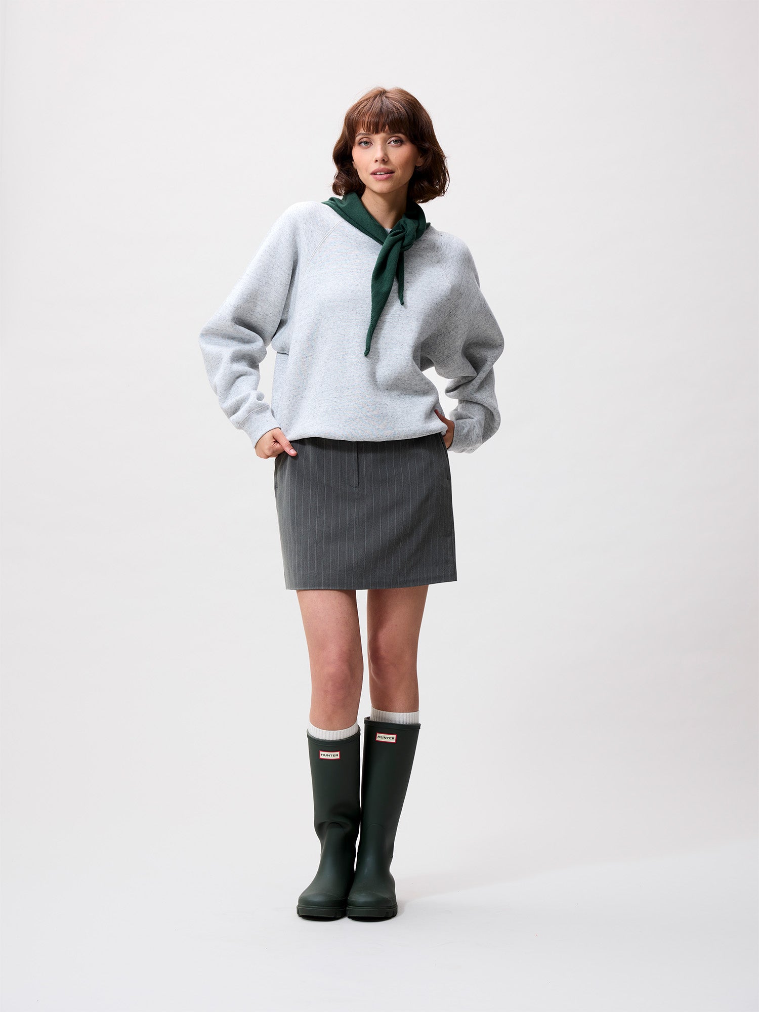 Raglan sweater | Grey Melange
